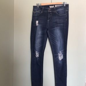 Indigo Rein distressed skinny jeans